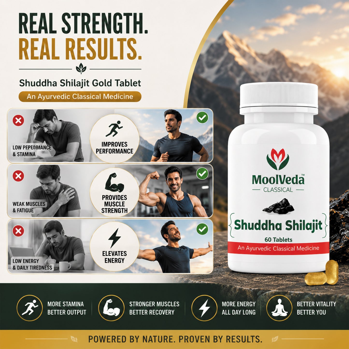 Moolveda Shuddha Shilajit Tablet, 60 Tablet
