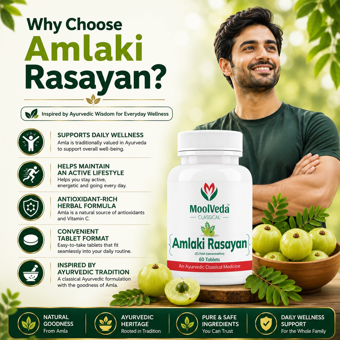 Moolveda Amalaki Rasayan 60 Veg Tablets (Pack Of 2)