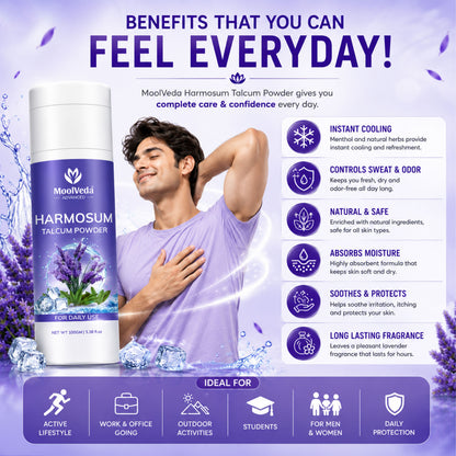 Moolveda Harmosum Talcum Powder For Face & Body - 100gm