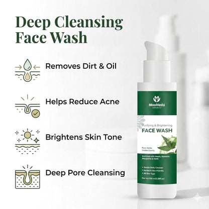 Moolveda Purifying & Brightening Face Wash, 100ml