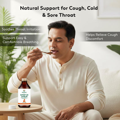 Moolveda Sitopdi (Sitopaladi) Syrup for Cough, Cold & Sore Throat 100ml
