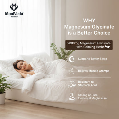 Magnesium Glycinate Tablets 2000mg | High Absorption Magnesium for Deep Sleep, Relaxation & Muscle Recovery | 120 Tablets