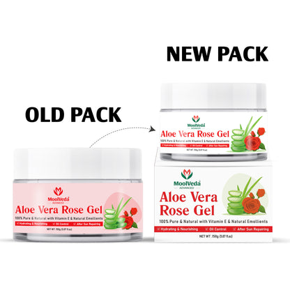 Moolveda Aloe Vera Rose Gel-150gm