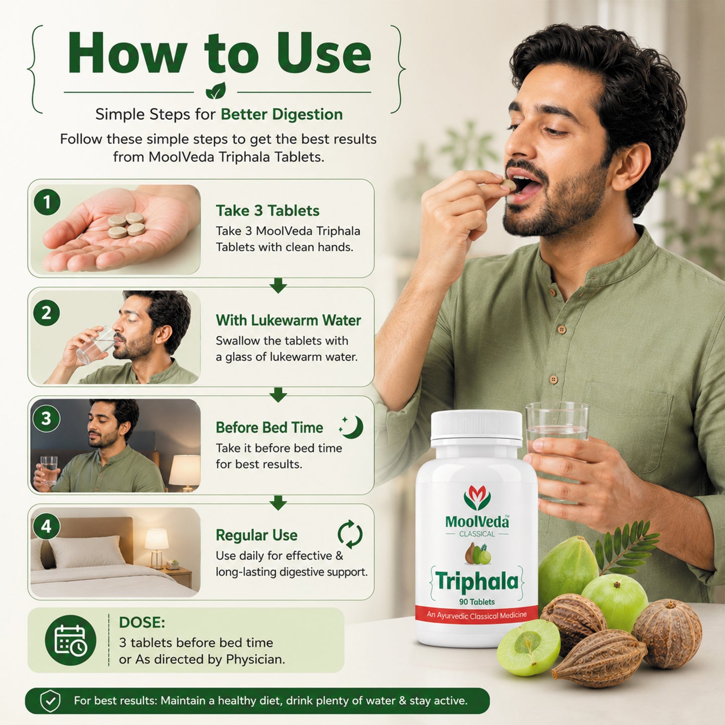 Moolveda Triphala Tablets, 90 Tablets