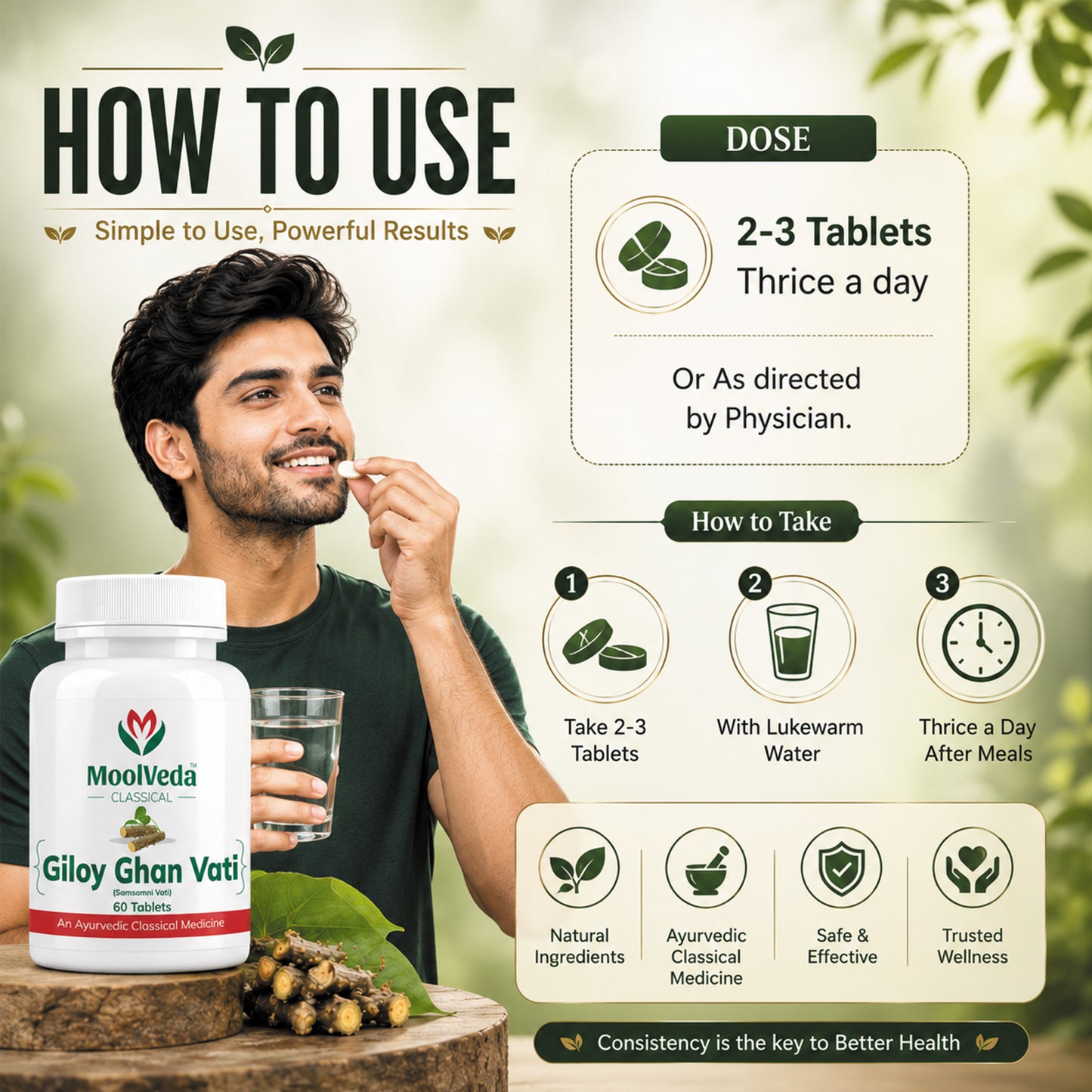 Moolveda Giloy Ghanvati 60 Tablets
