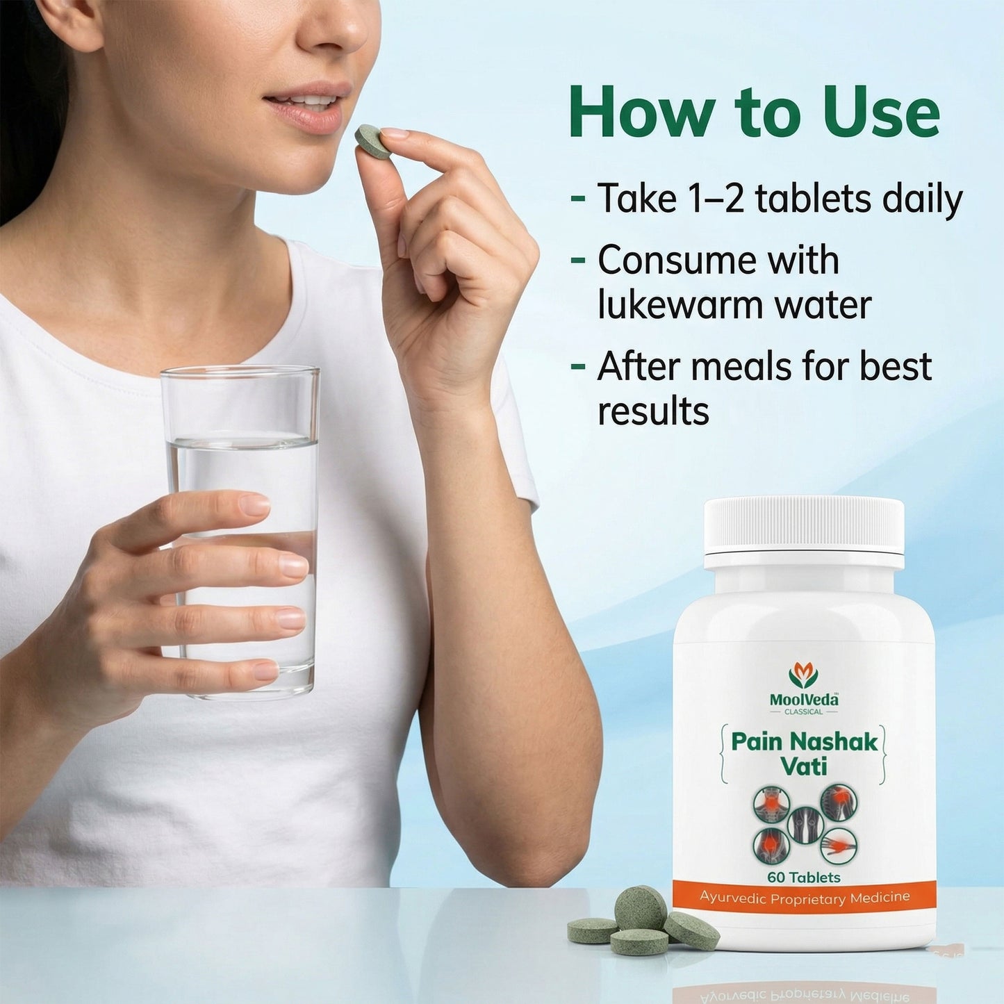 Moolveda Pain Nashak Vati 60 Tablets