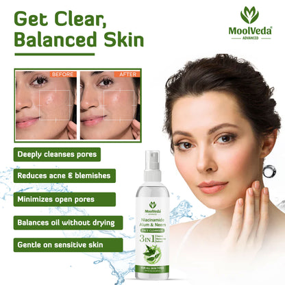 Moolveda Niacinamide, Alum & Neem Face Cleanser-100ml