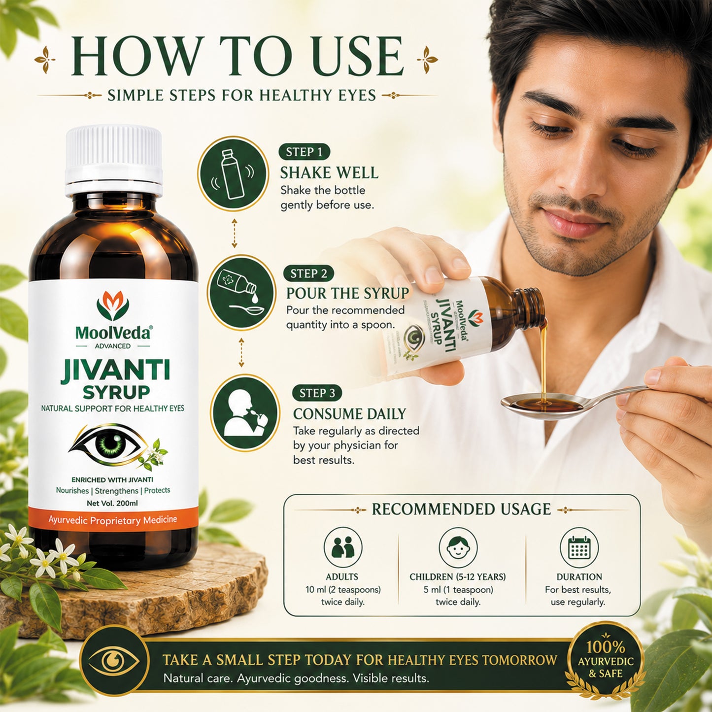 Moolveda Jivanti Syrup for Eye Wellness, 200ml