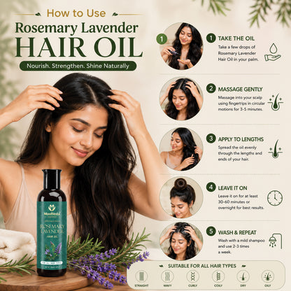 Moolveda Rosemary Lavender Hair Oil-100ml