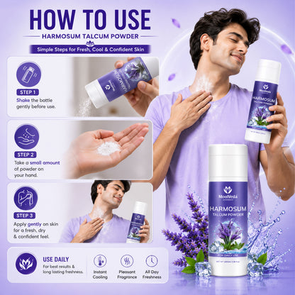 Moolveda Harmosum Talcum Powder For Face & Body - 100gm