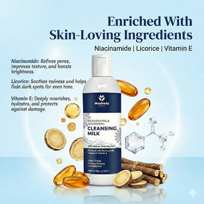 Moolveda Rejuvenating & Nourishing Cleansing Milk 100ml