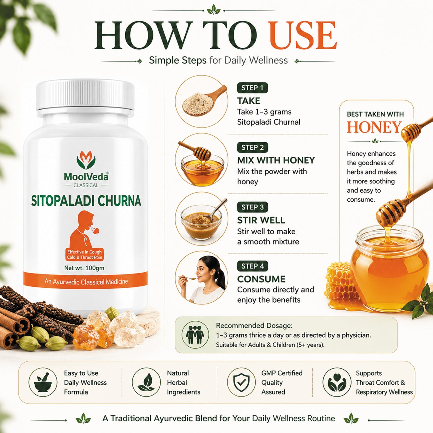 Moolveda Sitopaladi Churna - 100gm