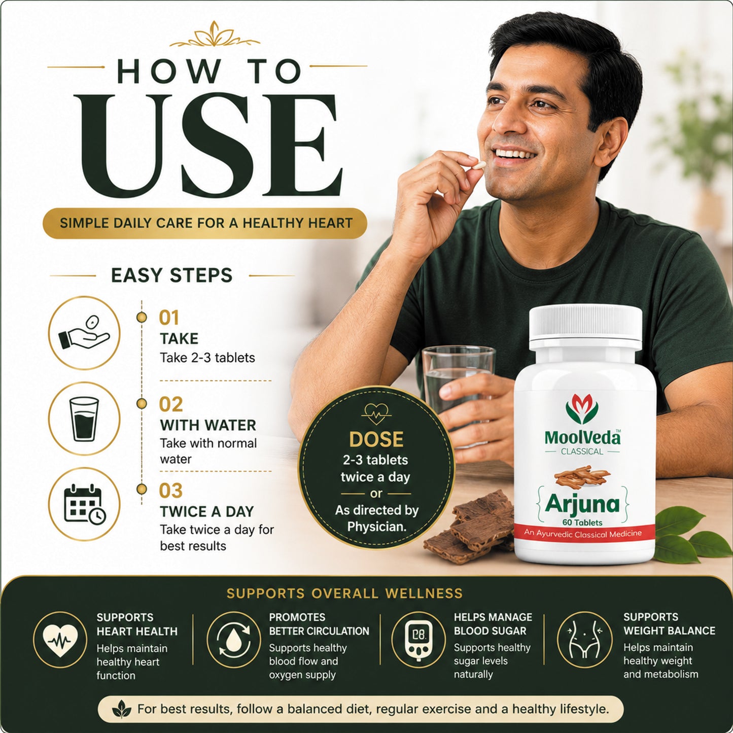 Moolveda Arjuna - 60 Tablets