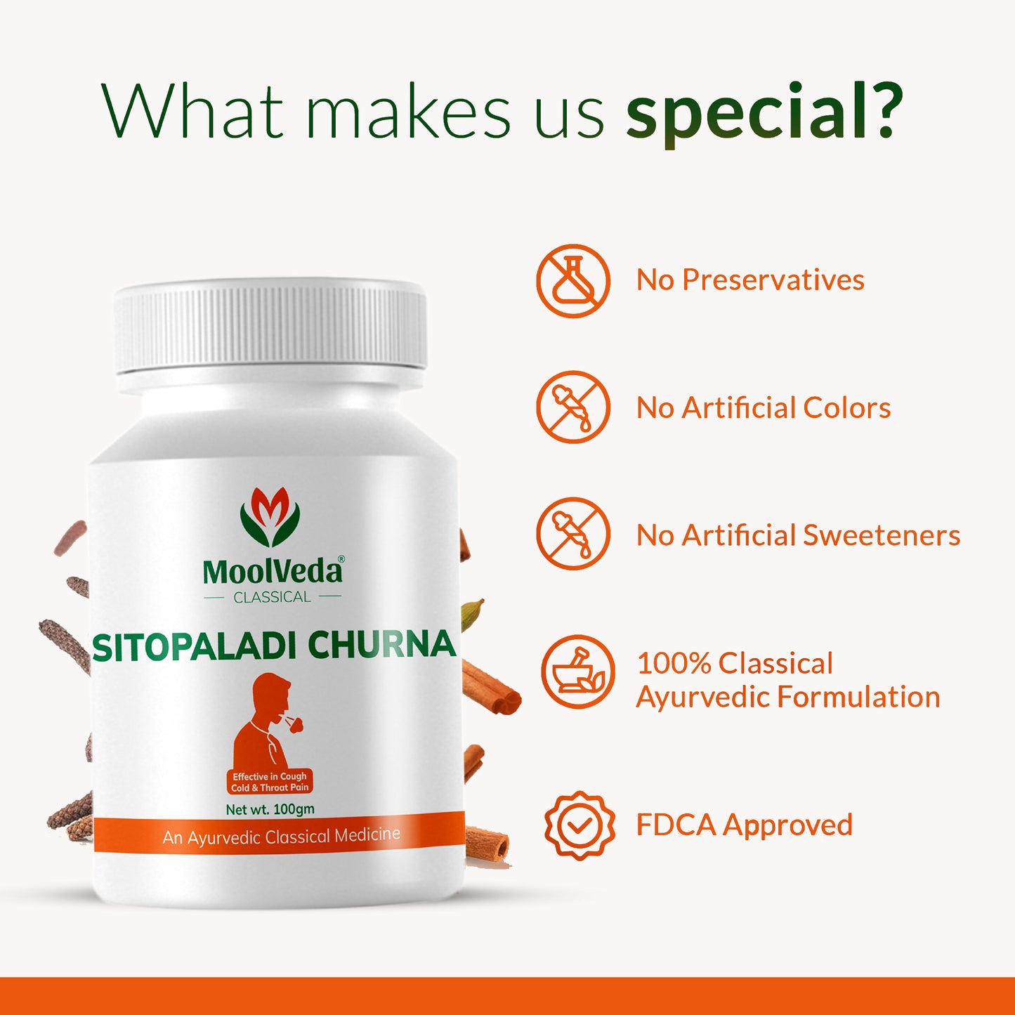 Moolveda Sitopaladi Churna - 100gm