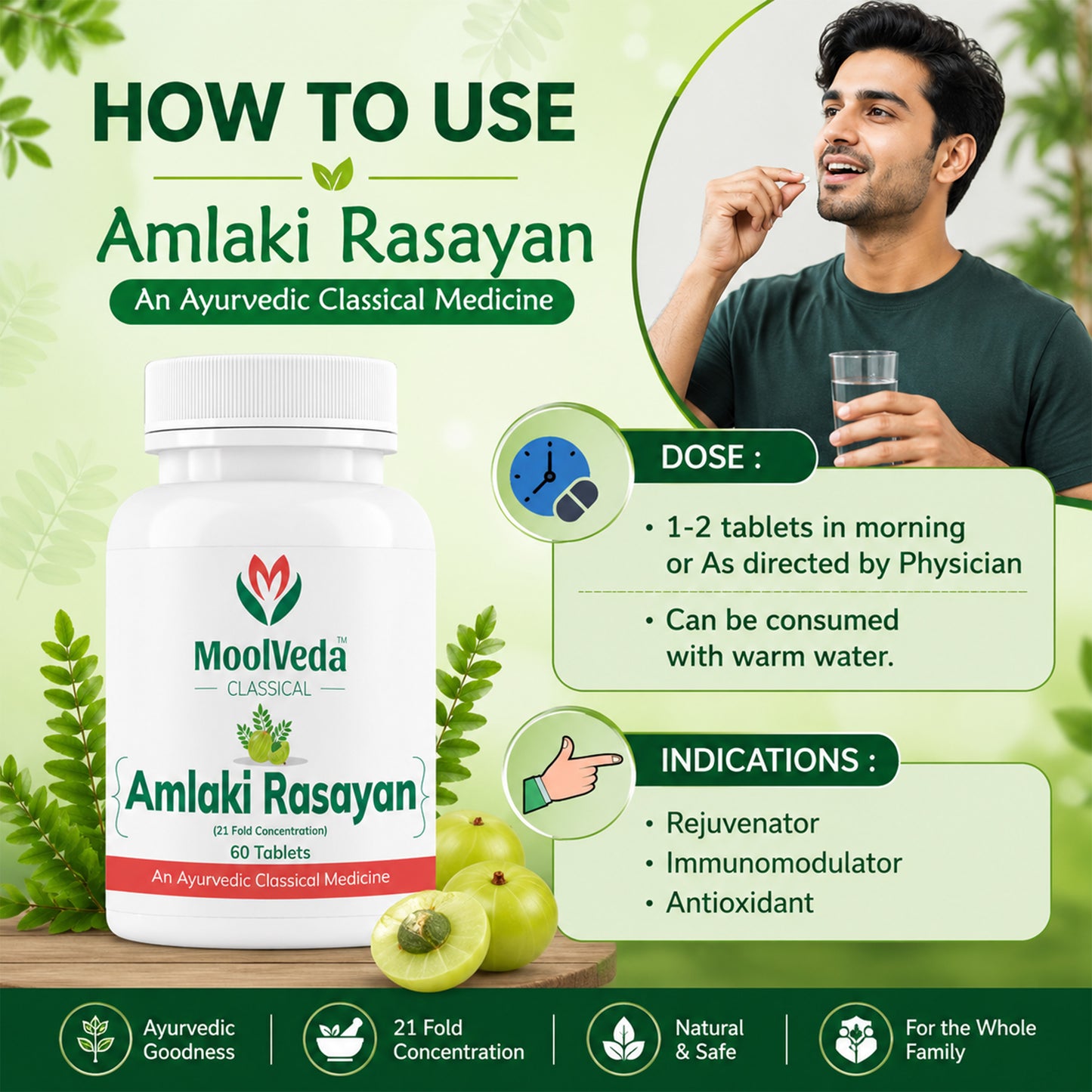 Moolveda Amalaki Rasayan 60 Veg Tablets (Pack Of 2)