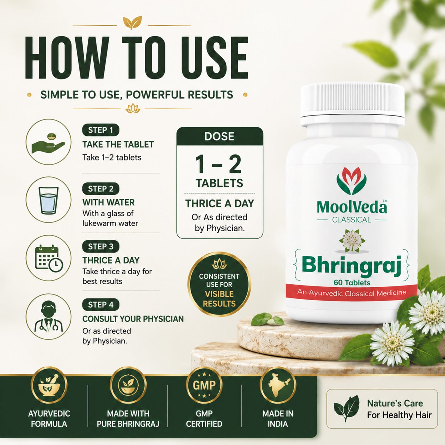Moolveda Bhringraj 60 Tablets