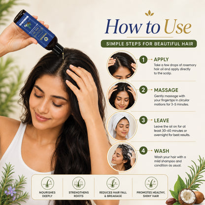 Moolveda Pure Rosemary Hair Oil-100ml