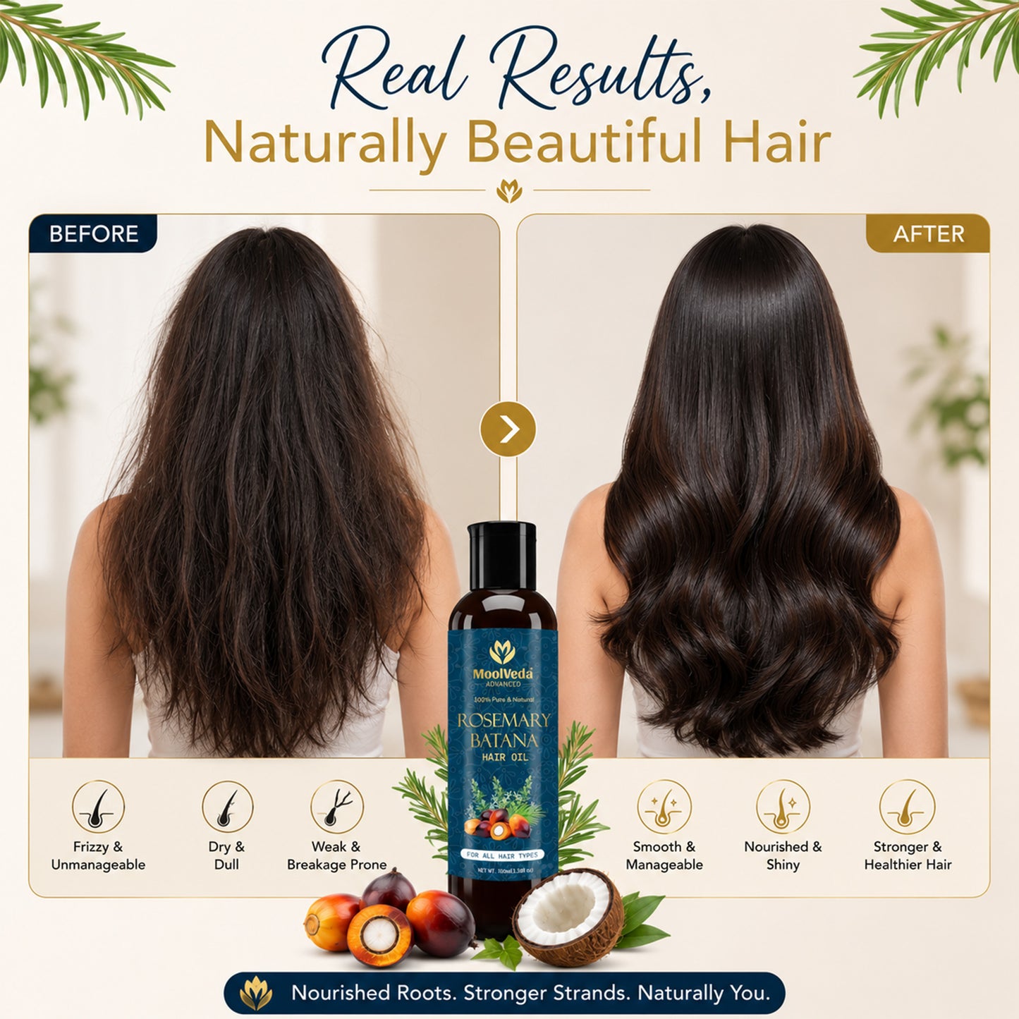 Moolveda Rosemary Batana Hair oil - 100ml