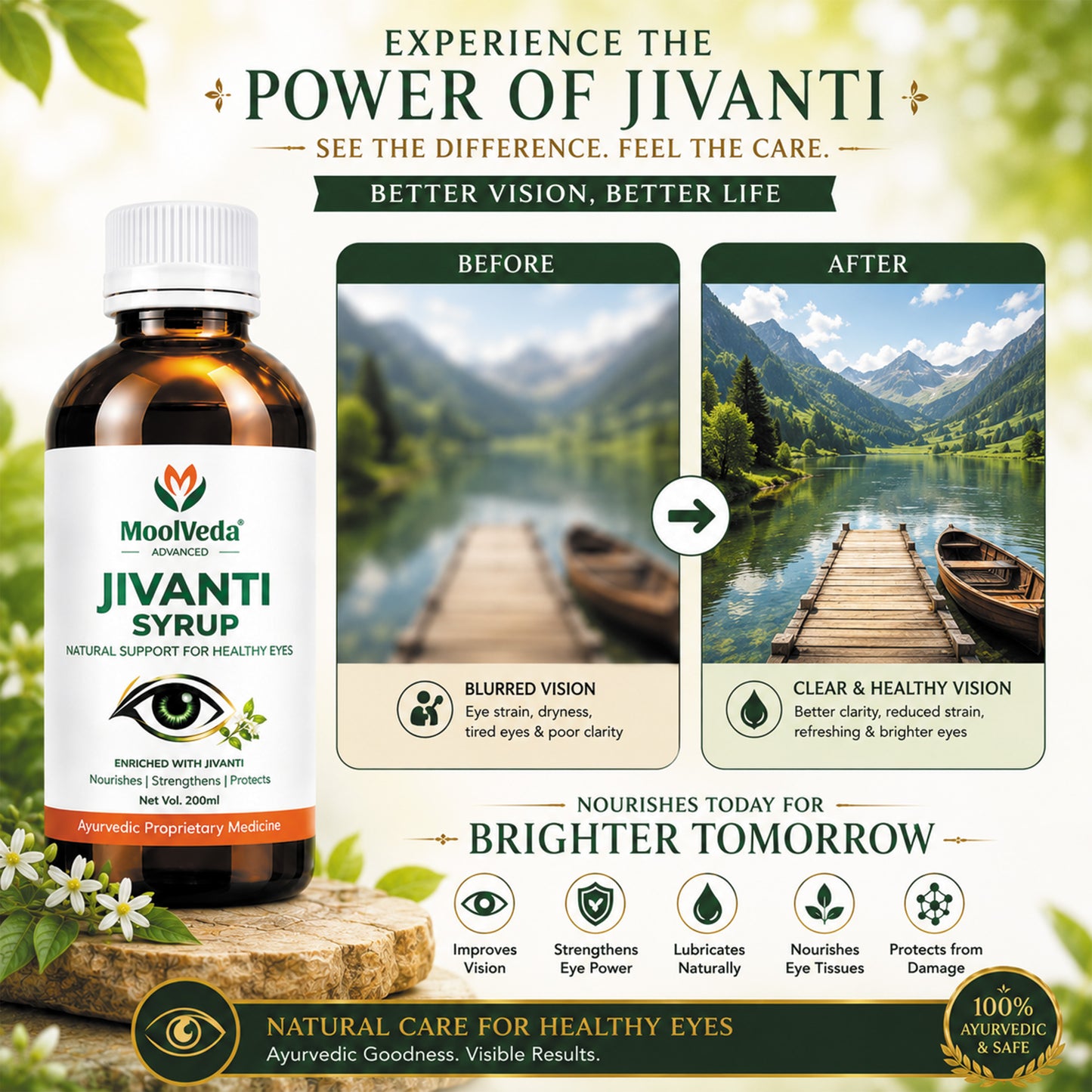 Moolveda Jivanti Syrup for Eye Wellness, 200ml