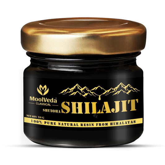 Moolveda Shilajit/Shilajeet Resin - 20g | Boost Muscle Growth & Stamina | 100% Ayurvedic