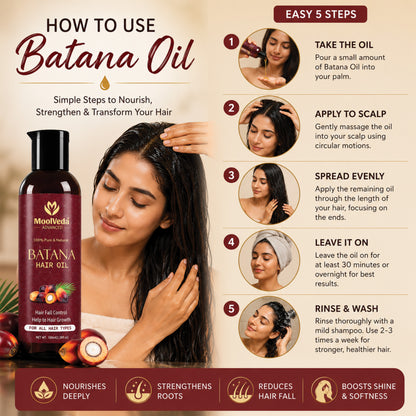 Moolveda Pure Batana Hair Oil -100ml