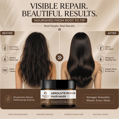 Moolveda Absolut Repair Hair Mask For Frizzy, Dry & Damaged Hair, 150gm