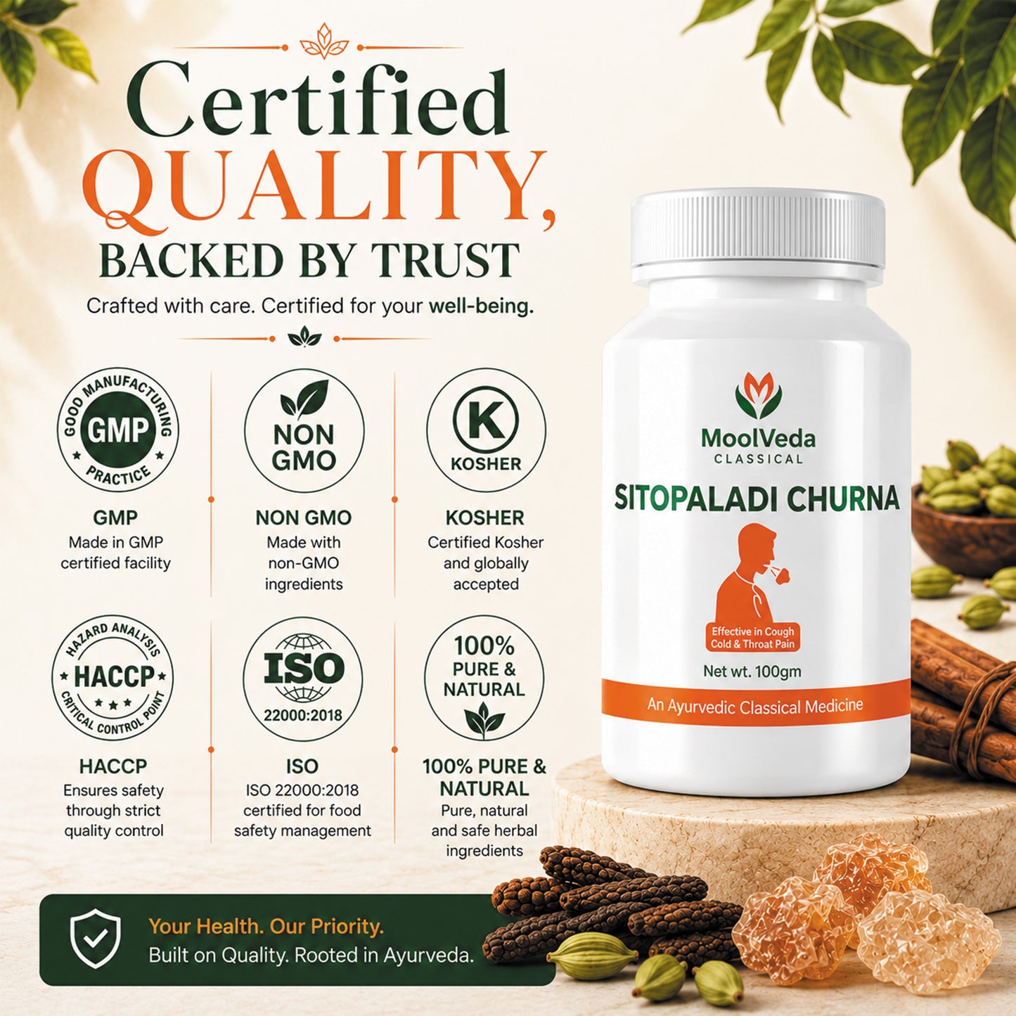 Moolveda Sitopaladi Churna - 100gm