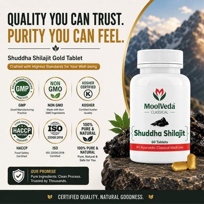 Moolveda Shuddha Shilajit Tablet, 60 Tablet
