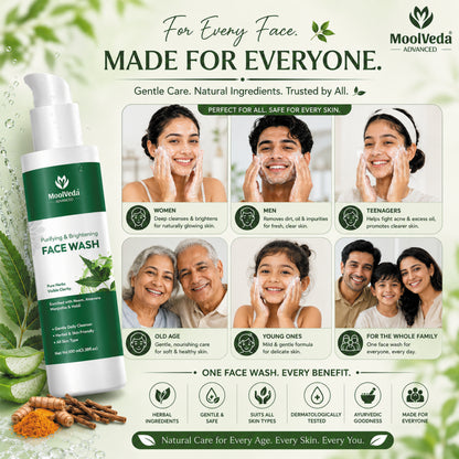 Moolveda Purifying & Brightening Face Wash, 100ml