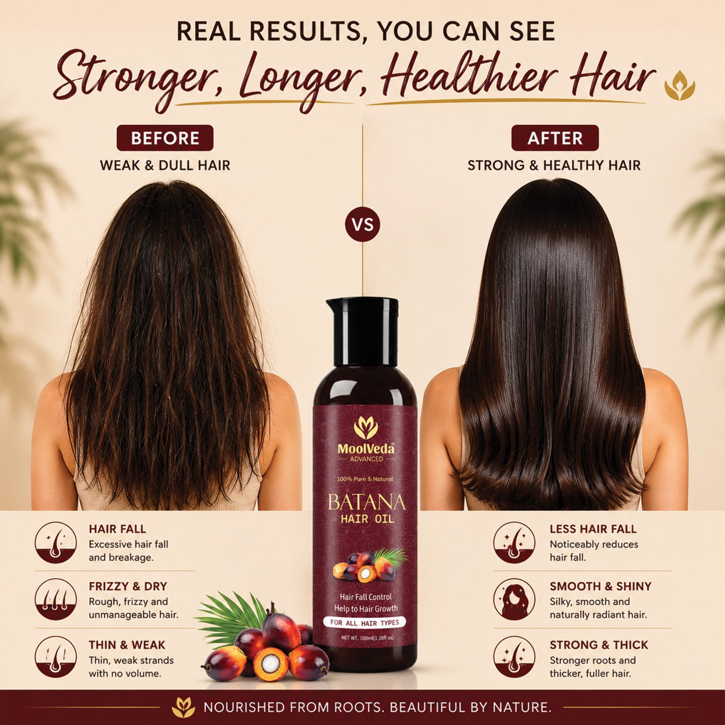 Moolveda Pure Batana Hair Oil -100ml