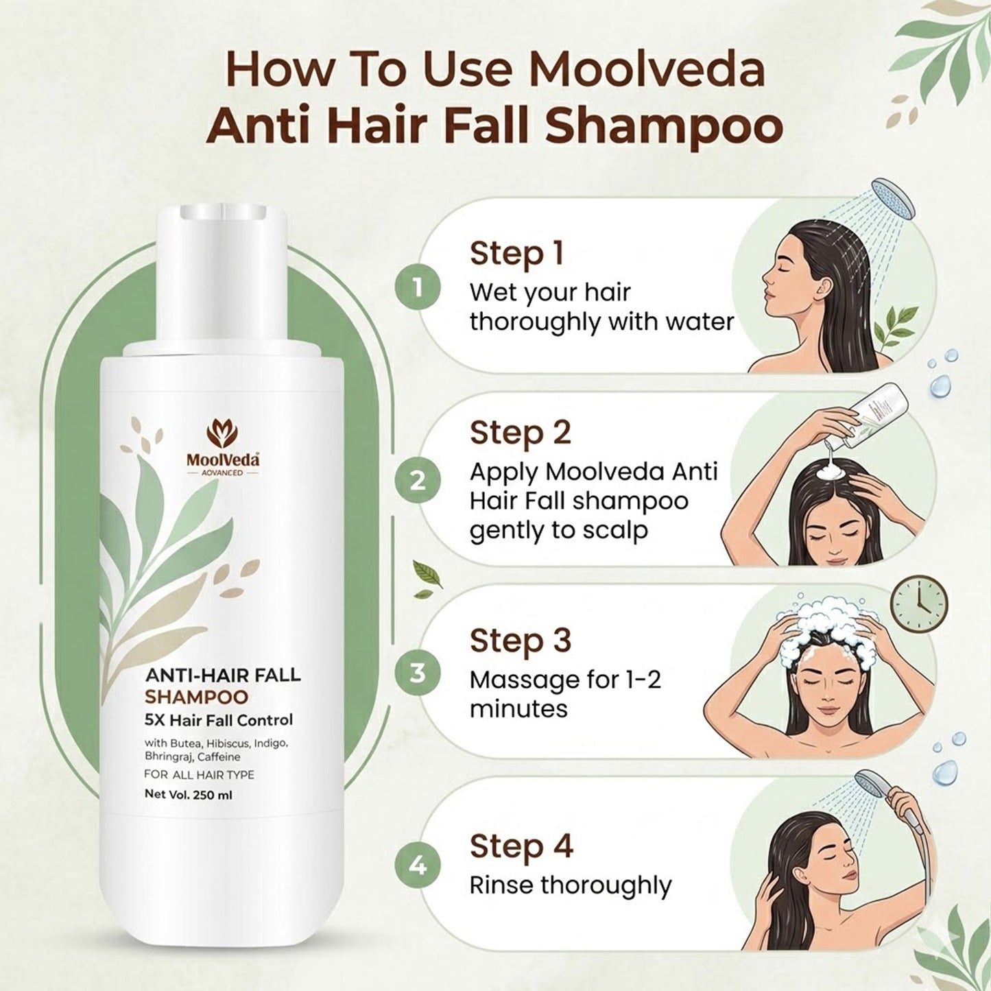 Moolveda Anti Hair Fall Shampoo 250ml