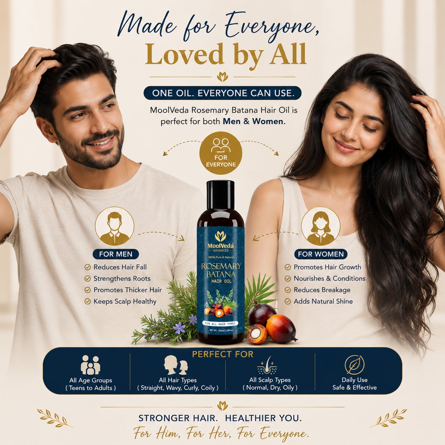Moolveda Rosemary Batana Hair oil - 100ml