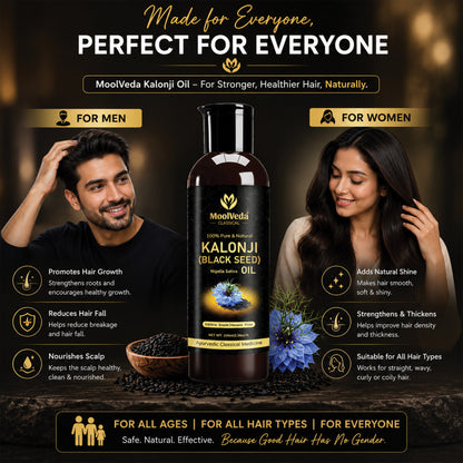 Moolveda Kalonji Oil - Virgin Grade - Black Seed Oil - Nigella Sativa - 100ml