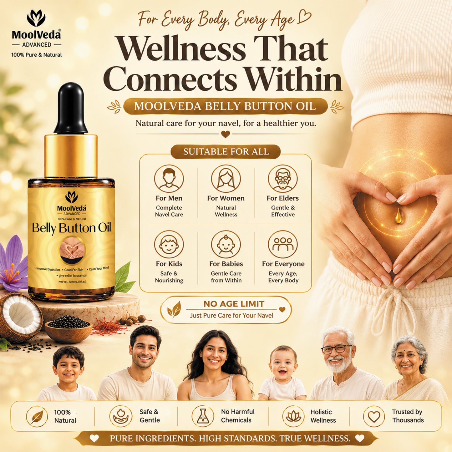 Moolveda Belly Button (Nabhi) Oil, 20ml