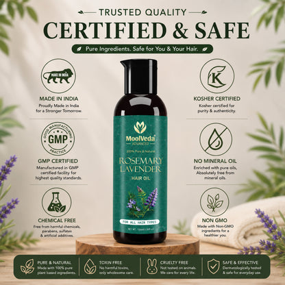 Moolveda Rosemary Lavender Hair Oil-100ml