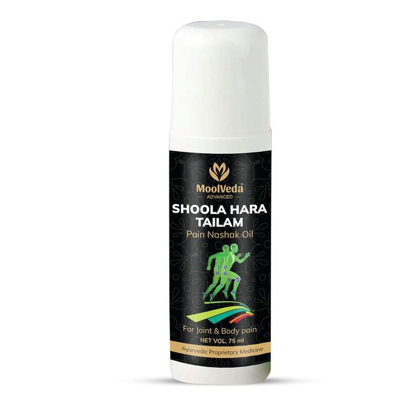 Moolveda Shoola Hara Tailam Pain Relief Roll On Oil, Ayurvedic Joint and Body Pain Oil, 75 ml