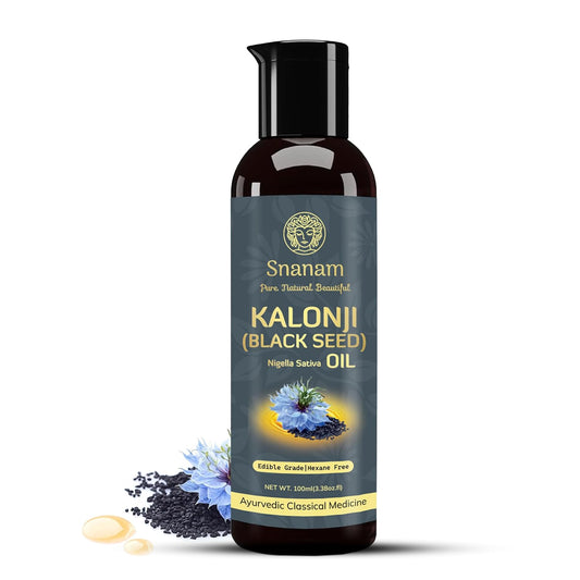Snanam Premium Cold Pressed Kalonji Oil - Virgin Grade - Black Seed Oil - Nigella Sativa - 100ml