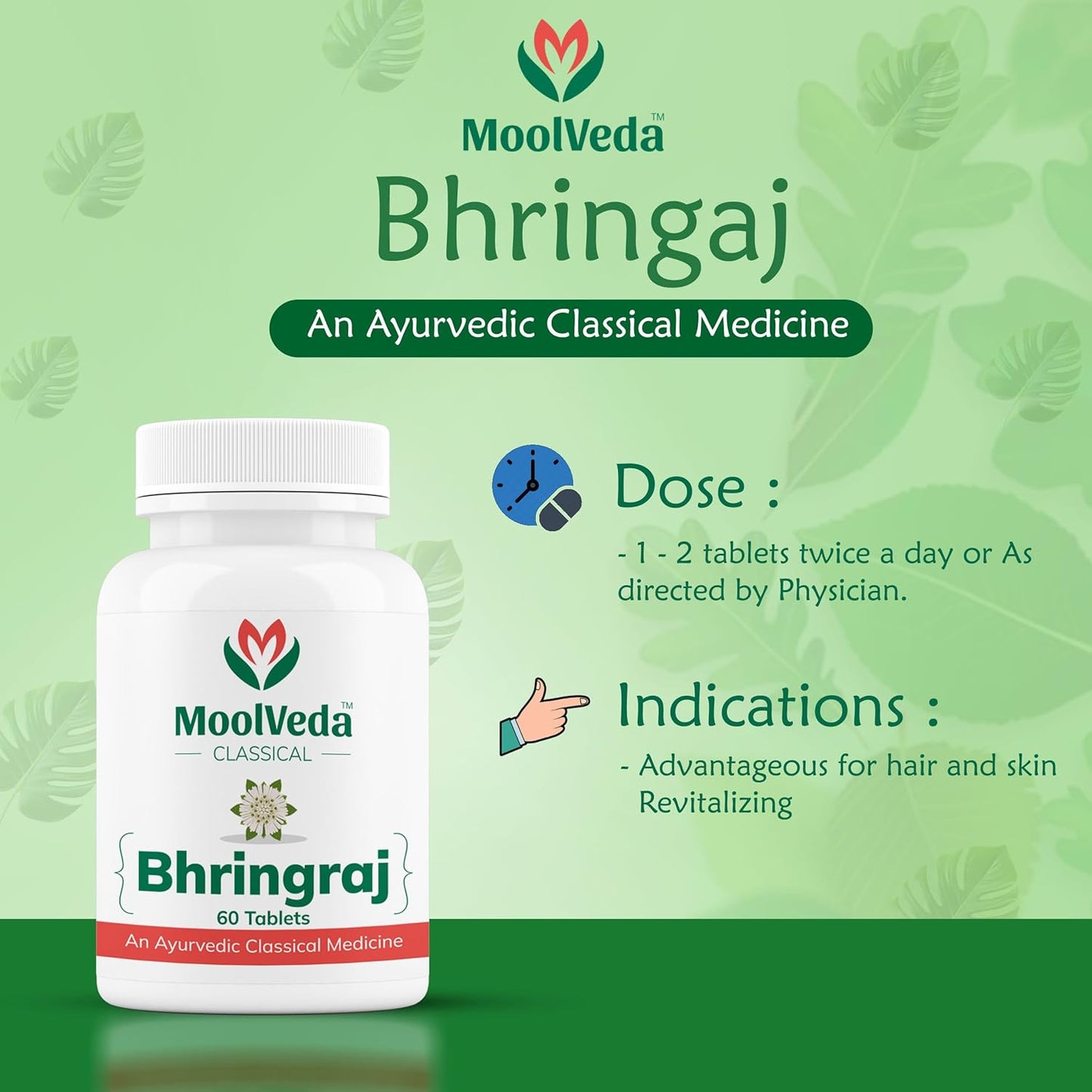 Moolveda Bhringraj 60 Tablets