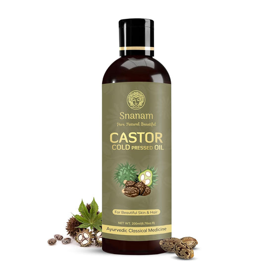 Snanam Pure Cold Pressed Castor Hair Oil For Hair Growth - 200ml
