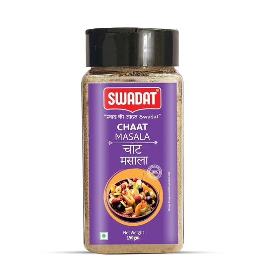 Swadat Chaat Masala, Seasoning, Vegan, Preservative Free, All Natural, No Artificial Ingredients, Authentic Indian Spice Blend, 150g