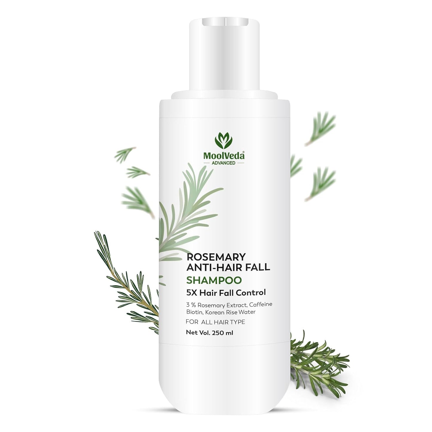Moolveda Rosemary Anti Hair Fall Shampoo 250ml, 200ml