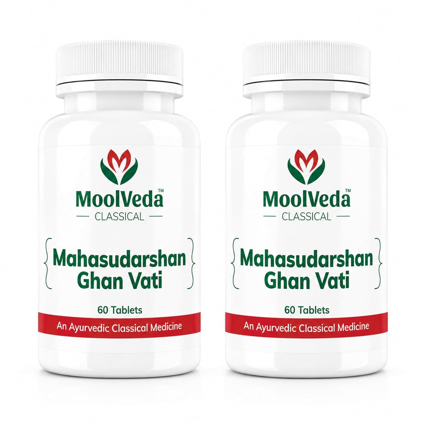 Moolveda Mahasudarshan Ghan Vati | 60 Veg Tablets | Pack of 2