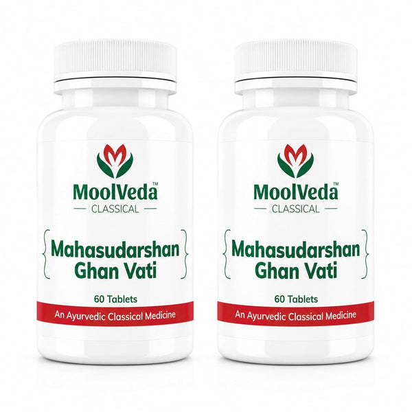 Moolveda Mahasudarshan Ghan Vati | 60 Veg Tablets | Pack of 2