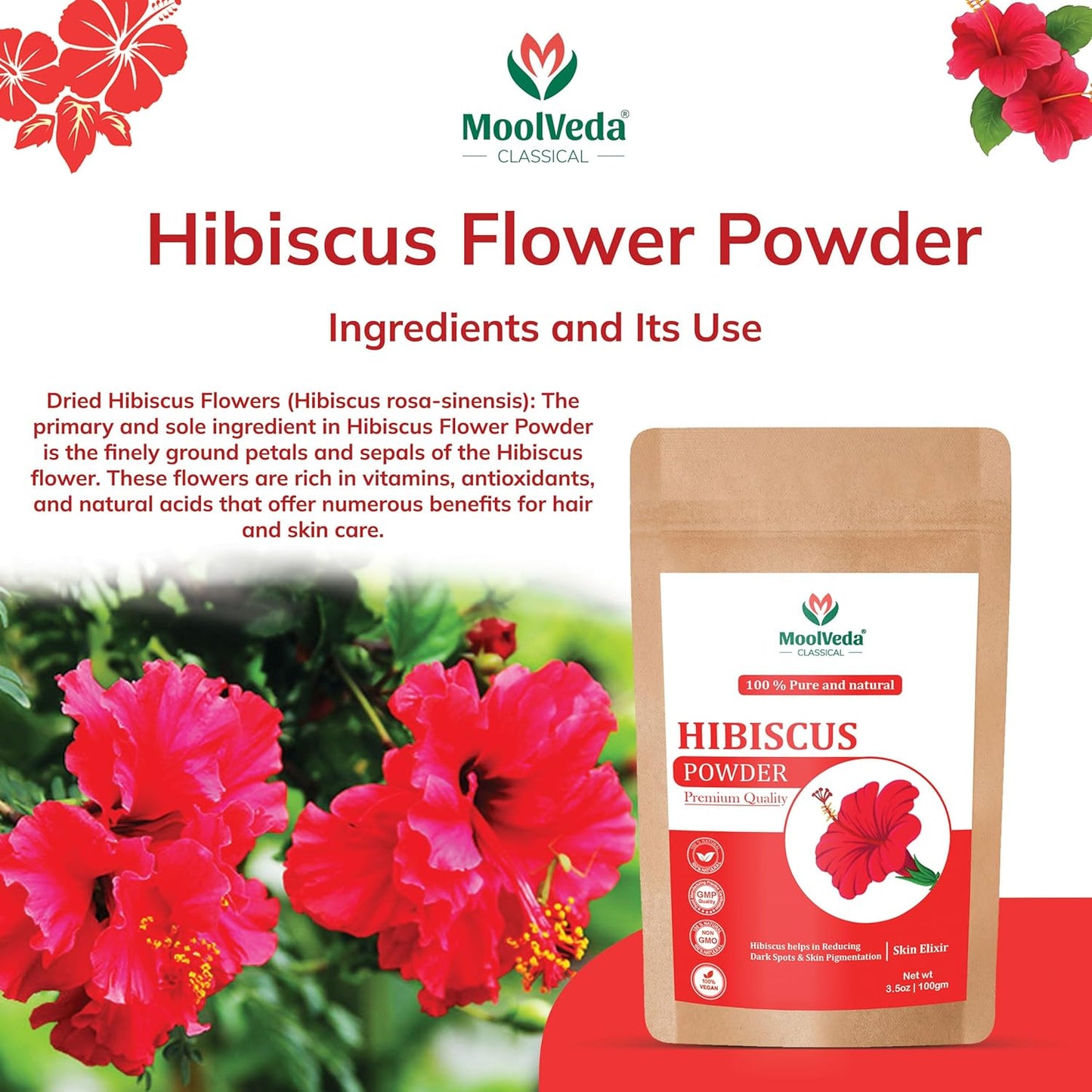 Moolveda Hibiscus Powder, 100 gm