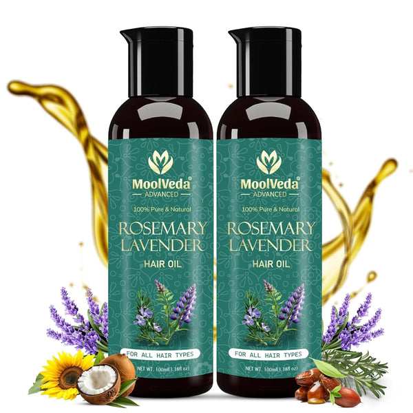 Moolveda Rosemary Lavender Hair Oil 100ml, Pack of 2