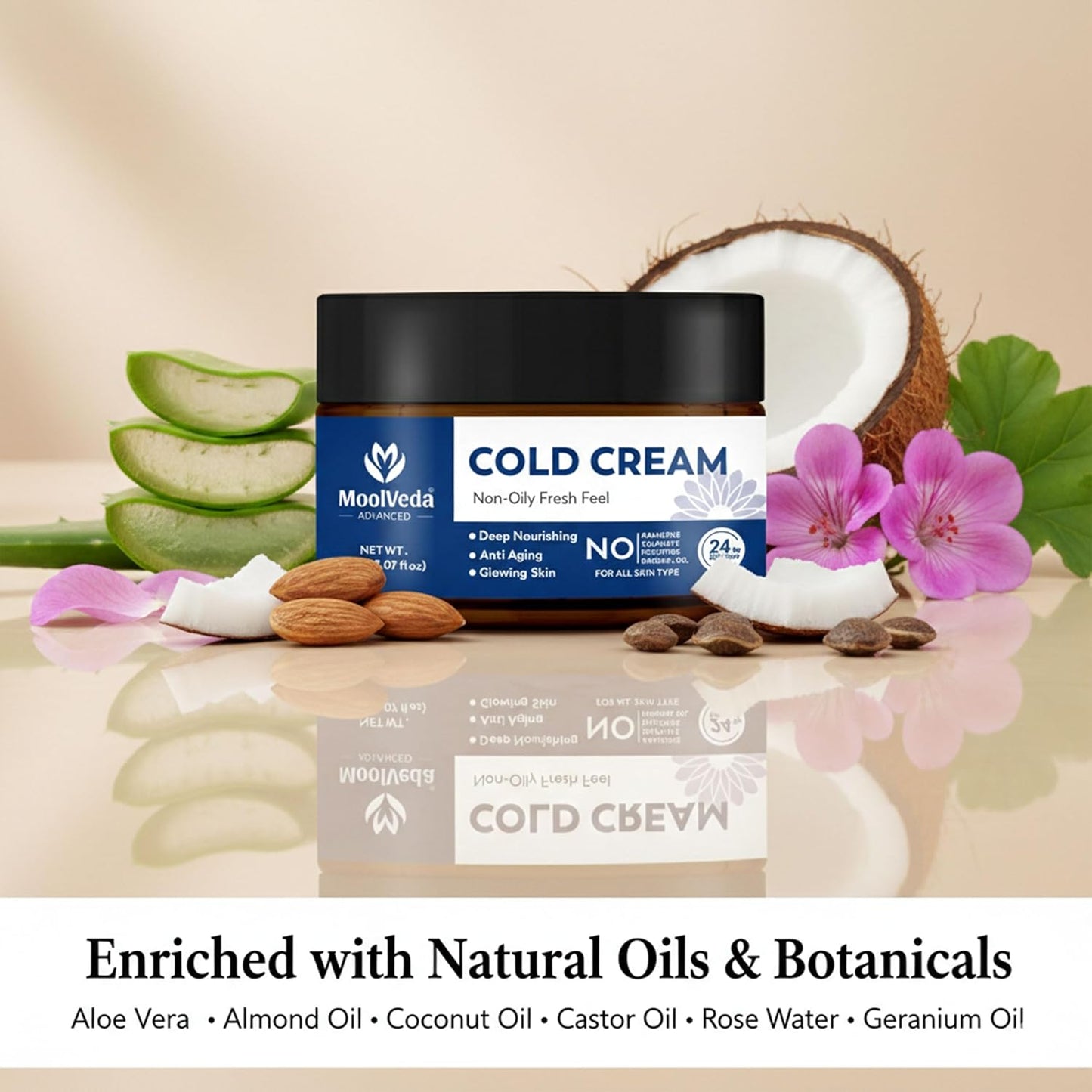 Moolveda Deep Nourishing Cold Cream for Winter, 100gm