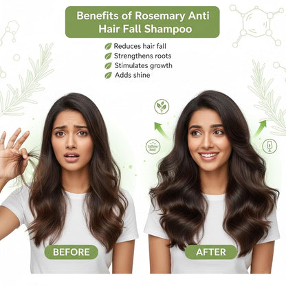 Moolveda Rosemary Anti Hair Fall Shampoo 250ml, 200ml