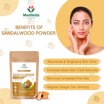 Moolveda Sandalwood Powder, 100 gm