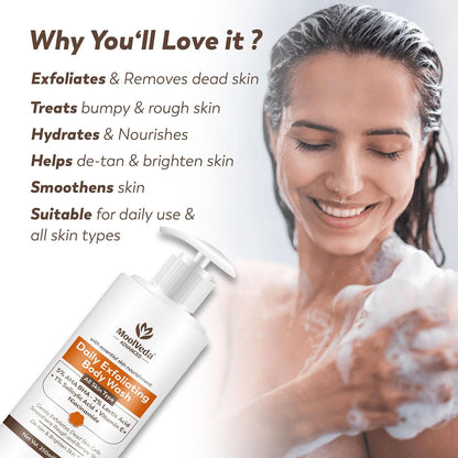 Moolveda Daily Exfoliating Body Wash Shower Gel 250ml