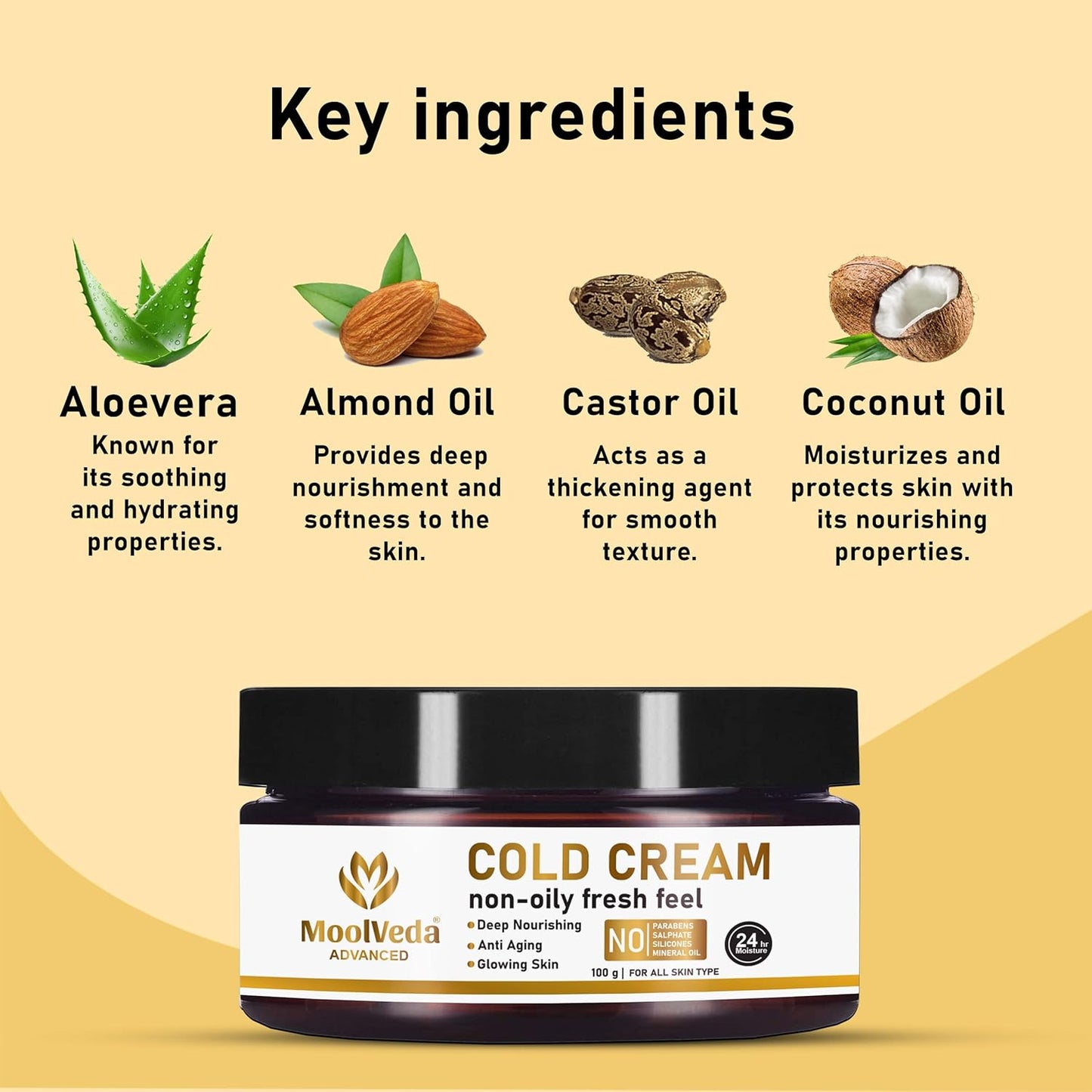Moolveda Deep Nourishing Cold Cream for Winter, 100gm